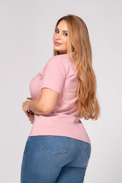 Camiseta Básica con Estampado Punto Corazón Marca Trucco´s Plus Size