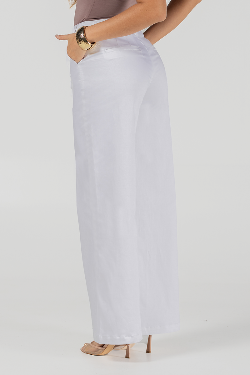 Pantalón Wide Leg de Cintura Alta y Caída Fluida Marca Trucco´s