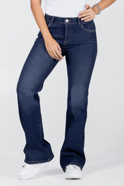 Jean Semicampana Tiro Alto Denim Stretch Marca Trucco´s