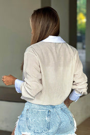 Camisa Manga Larga Satinada Elegante Marca Trucco´s