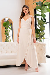 Vestido Midi Envolvente Satinado Marca Trucco´s