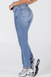 Jean MomFit Tiro Alto Vintage para Mujer - Marca Trucco´s