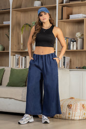 Pantalón Palazzo Fluido de Cintura Alta Marca Trucco´s