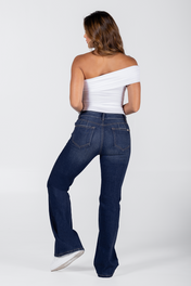 Jean Semicampana Tiro Alto Denim Stretch Marca Trucco´s