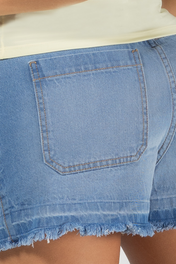 Short Tiro Alto Denim Ajustado para Mujer Marca Trucco´s