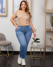 Jean Skinny Tiro Alto Infaltable Marca Trucco´s Plus Size