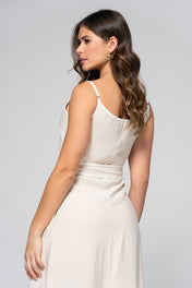 Vestido Midi Envolvente Satinado Marca Trucco´s