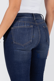 Jean Semicampana Tiro Alto Denim Stretch Marca Trucco´s