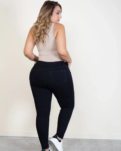 Jean Skinny Tiro Alto Talla única Negro Exclusivo Marca Trucco´s - 13