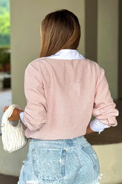 Camisa Manga Larga Satinada Elegante Marca Trucco´s