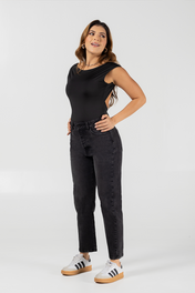 Jean Mom Fit Tiro Alto Vintage Marca Trucco´s