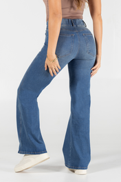 Jean Wide Leg Mujer Tiro Alto Denim Marca Trucco´s