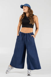 Pantalón Palazzo Fluido de Cintura Alta Marca Trucco´s