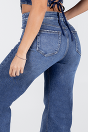 Jean Wide Leg Tiro Alto Denim Marca Trucco´s