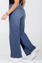Jean Wide Leg Mujer Tiro Alto Estilo Casual Marca Trucco´s