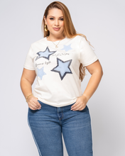 Camiseta Clásica Estampado Estrellas Marca Trucco´s Plus Size