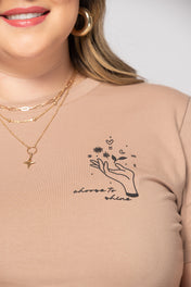 Camiseta Básica con Estampado Punto Corazón Marca Trucco´s Plus Size