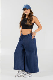 Pantalón Palazzo Fluido de Cintura Alta Marca Trucco´s