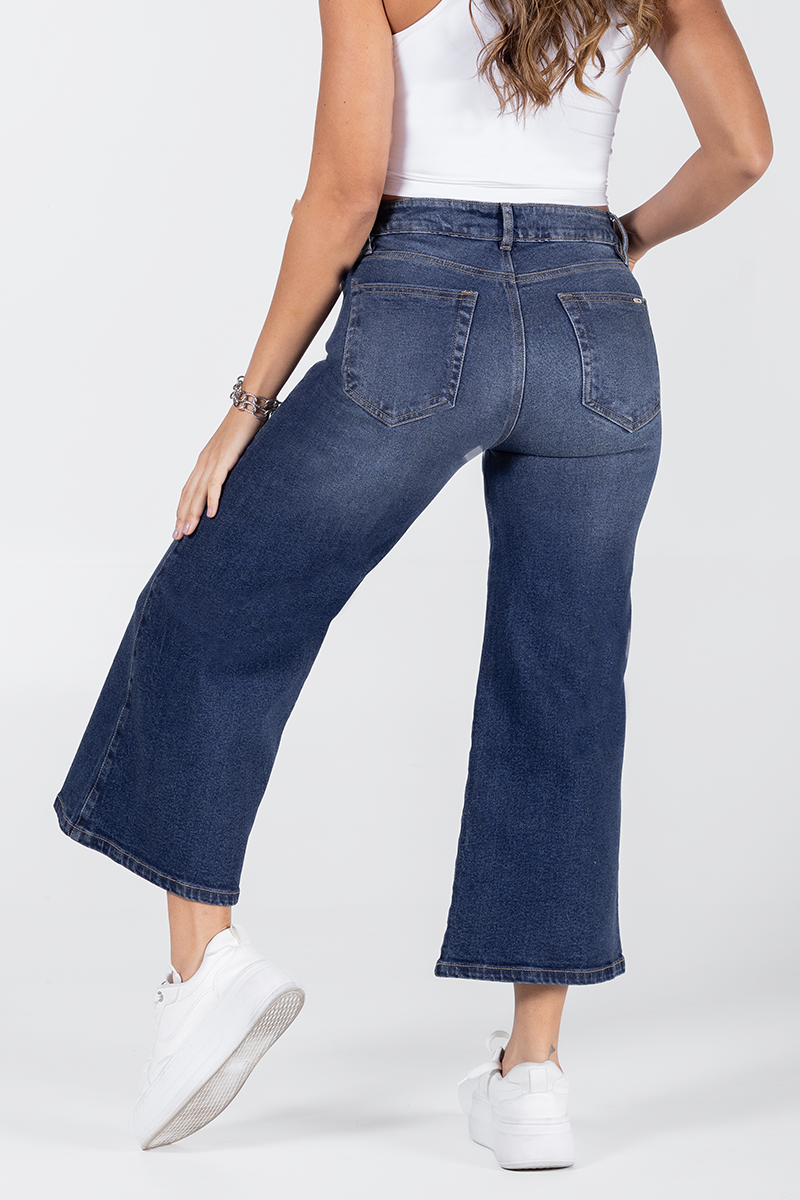 Jean Palazzo Mujer Tiro Alto Fluido Elegante Marca Trucco´s