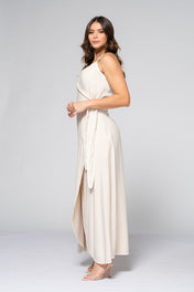 Vestido Midi Envolvente Satinado Marca Trucco´s