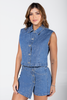 Falda Short Denim Cintura Alta Chic Casual Marca Trucco´s