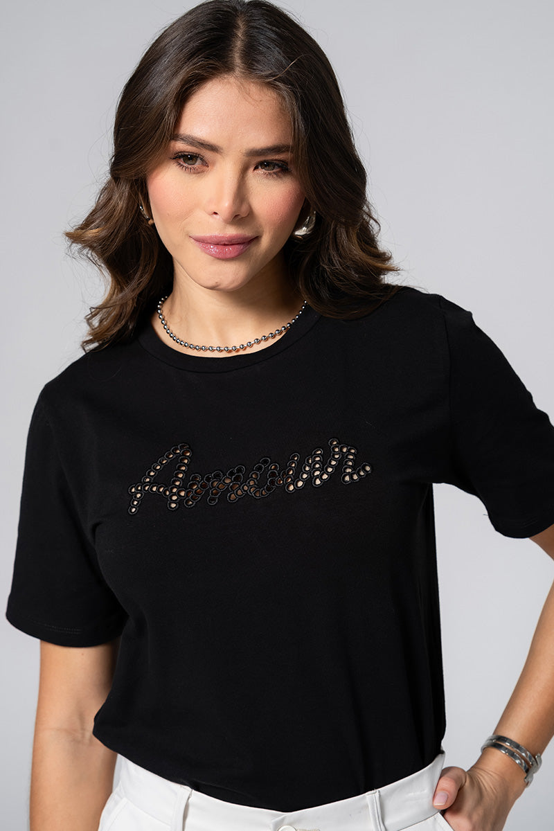 Camiseta Basic Mujer Escote Redondo Corte Slim Casual Marca Trucco´s