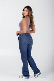 Jean Bota Recta Mujer Denim Casual Marca Trucco´s