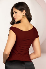 Blusa Asimétrico Elegancia con Detalle Lateral Marca Trucco’s