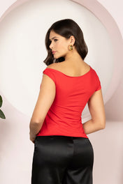 Blusa Asimétrico Elegancia con Detalle Lateral Marca Trucco’s