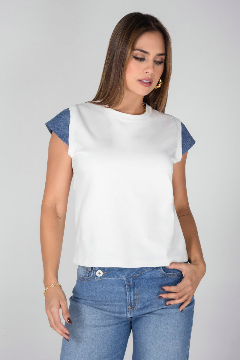 Blusa Manga Corta Hibrida Marca Trucco´s