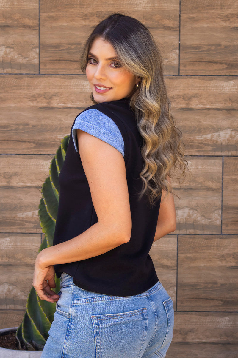 Blusa Manga Corta Hibrida Marca Trucco´s