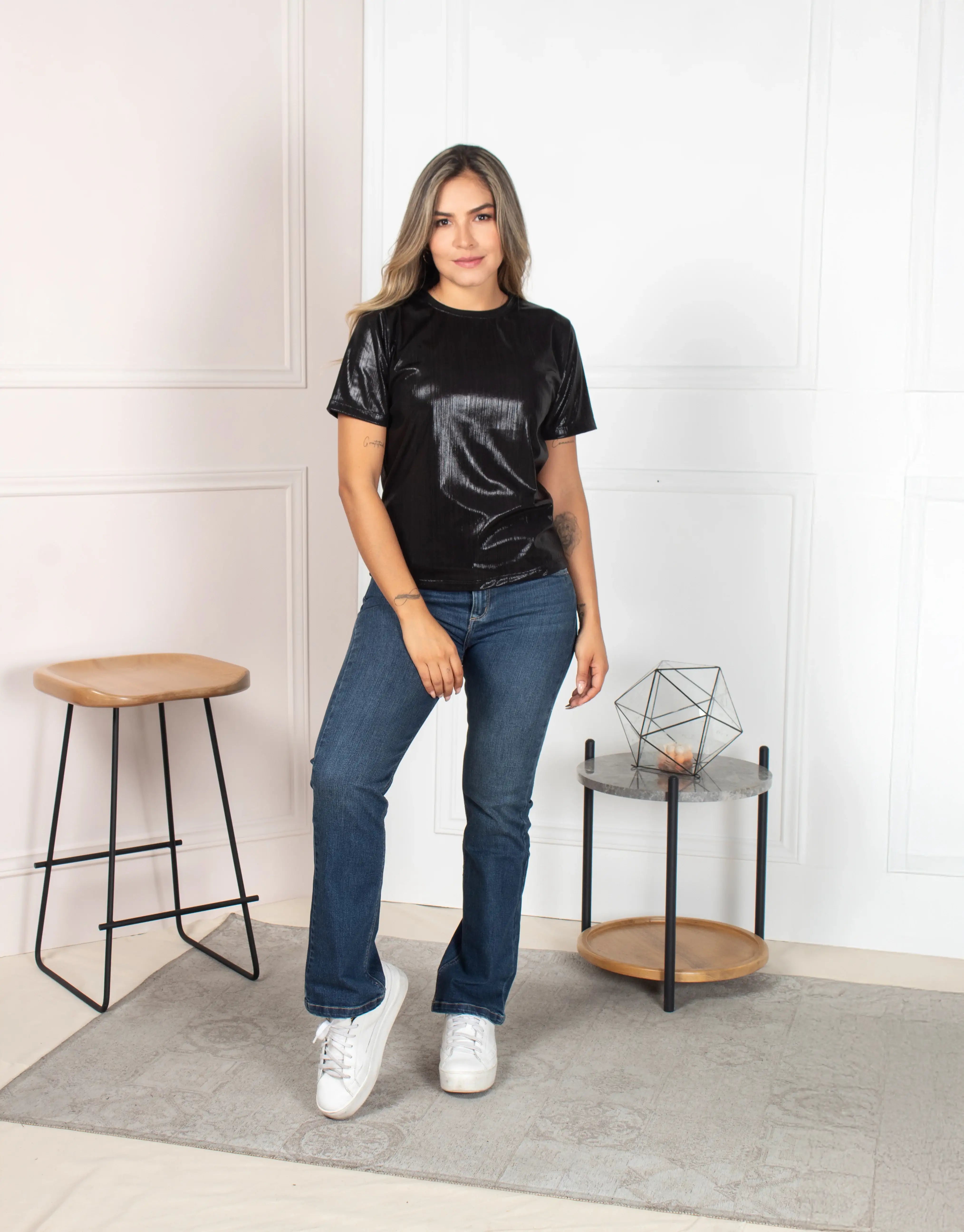 Camiseta en Tendencia Efecto Metalizado Marca Trucco´s