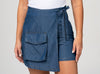 Falda Short Cargo En Tencel Marca Trucco's