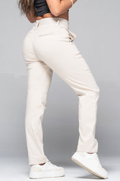 Pantalón Clásico Anudado Color Beige Marca Trucco's