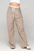 Pantalon Wide Leg Tiro Alto Doble Pretina con cierre Ajustable con Cordon Marca Trucco´s