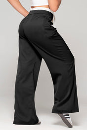 Pantalon Wide Leg Tiro Alto Doble Pretina con cierre Ajustable con Cordon Marca Trucco´s
