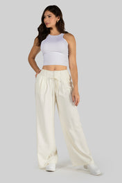 Pantalón Wide Leg Cintura Alta Corte Fluido Marca Trucco´s