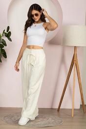 Pantalón Wide Leg Cintura Alta Corte Fluido Marca Trucco´s