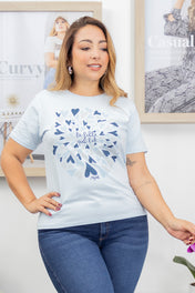 Camiseta Básica Estampado Frontal Marca Trucco´s Plus Size