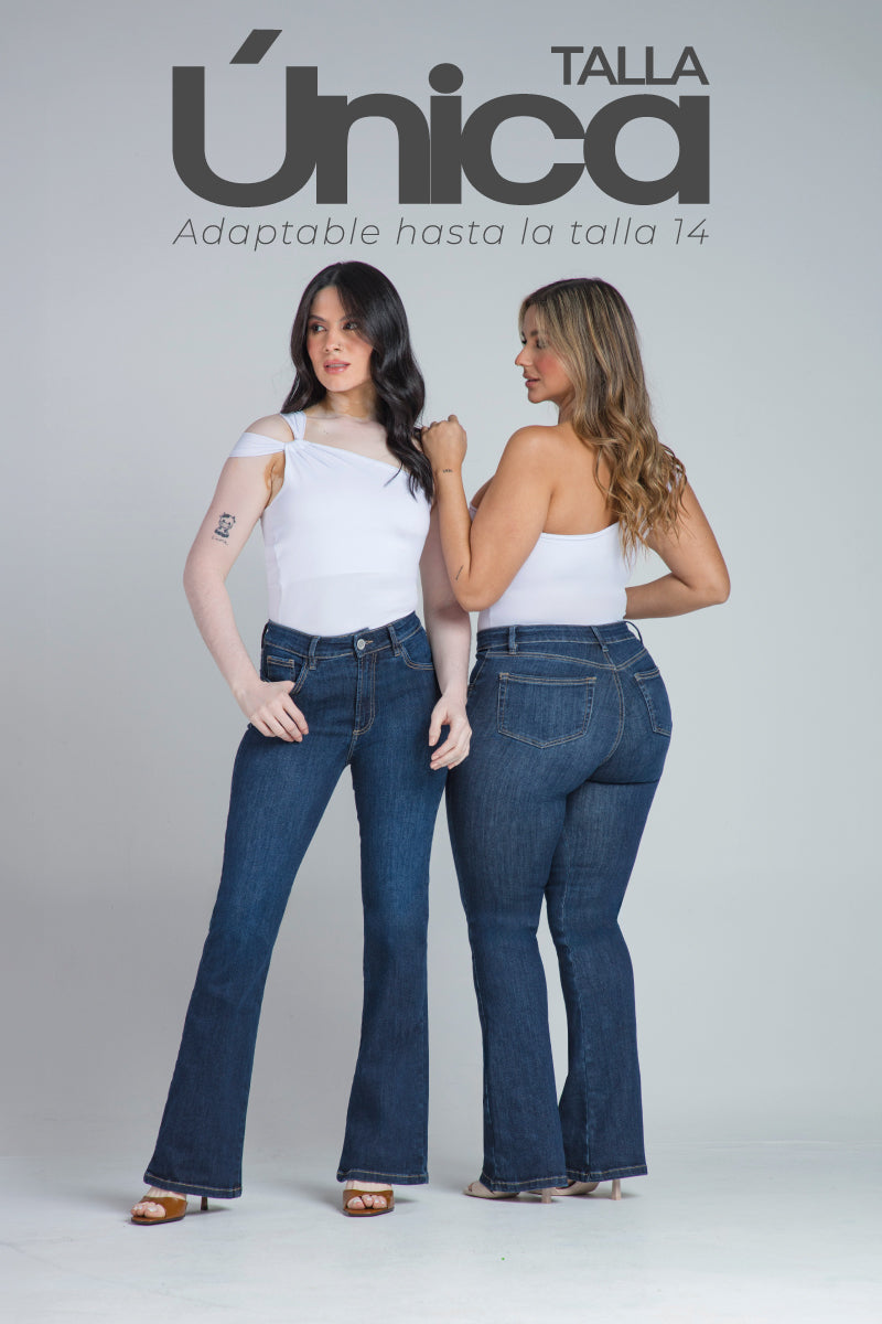 Jean Talla Única Semicampana Azul Oscuro Marca Trucco´s