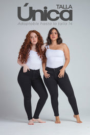 Jean Skinny Tiro Alto Talla única Negro Exclusivo Marca Trucco´s