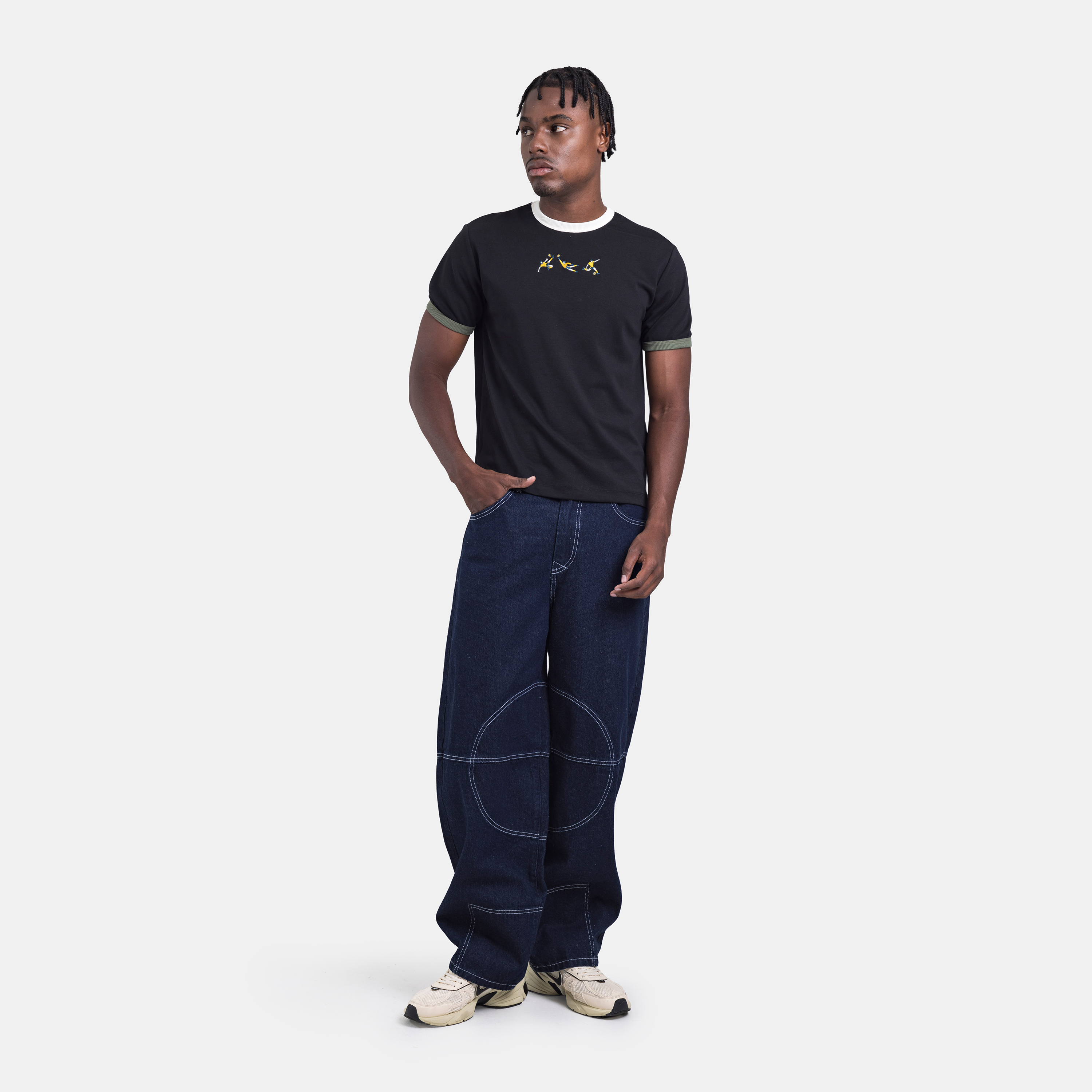 Gol Ringer Tee Negro
