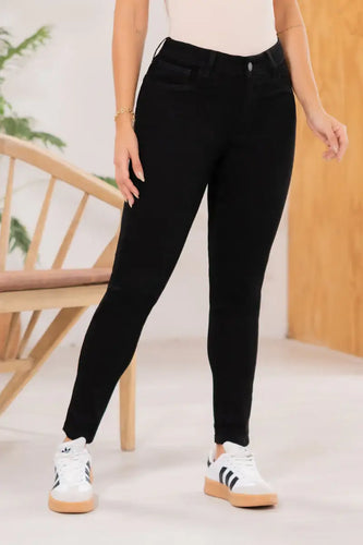 Jean Skinny Tiro Alto Talla única Negro Exclusivo Marca Trucco´s - 6