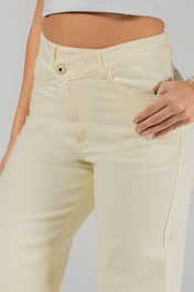 Jean Wide Leg Mujer Cintura Alta Denim Premium Marca Trucco´s