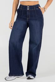 Jean Wide Leg Tiro Alto Denim Marca Trucco´s