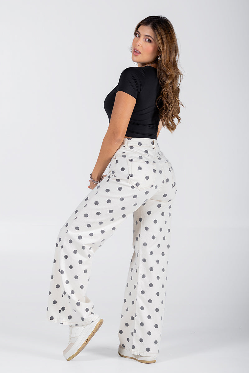 Jean Wide Leg Estampando Marca Trucco’s