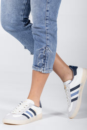 Jean Capri Skinny Tiro Alto Denim Marca Trucco´s