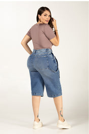 Bermuda Tiro Alto Cintura Ancha y Ajuste Cómodo Marca Trucco´s