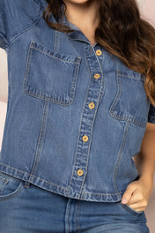 Camisa Manga Corta Casual Slim Fit en Algodón Marca Trucco´s Plus