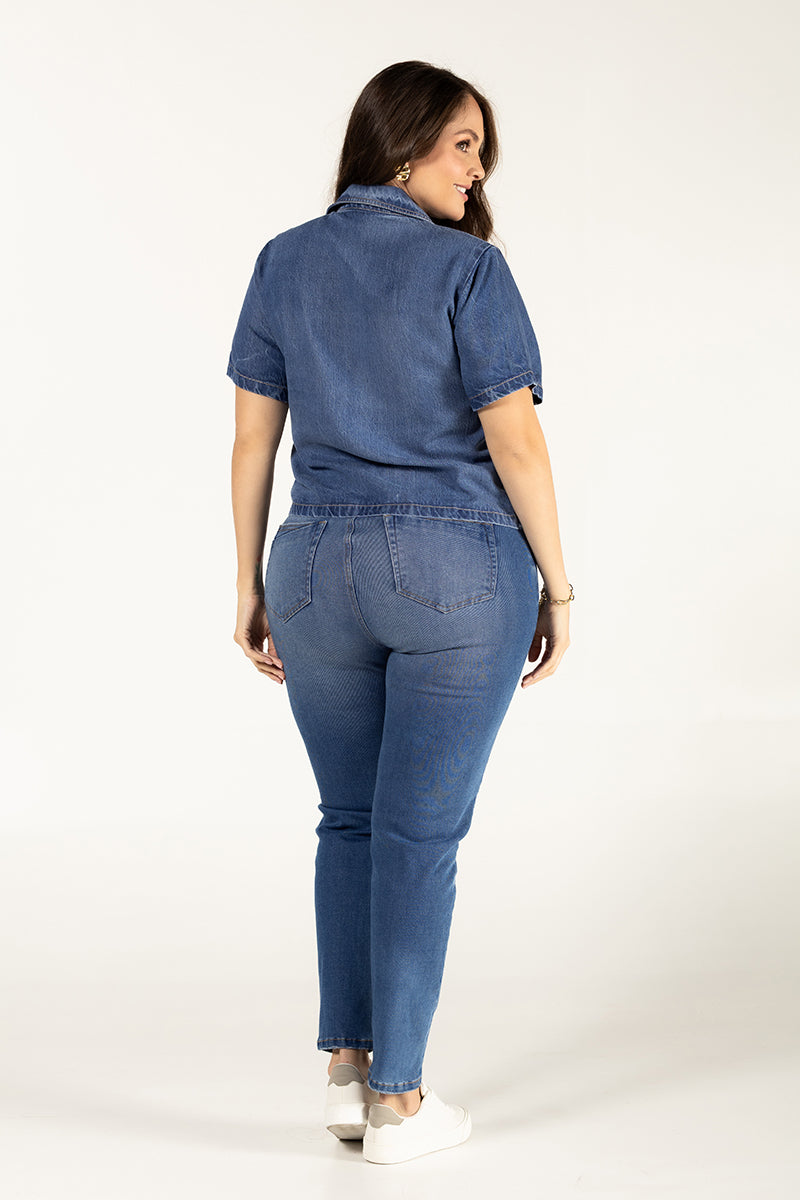 Camisa Manga Corta Casual Slim Fit en Algodón Marca Trucco´s Plus